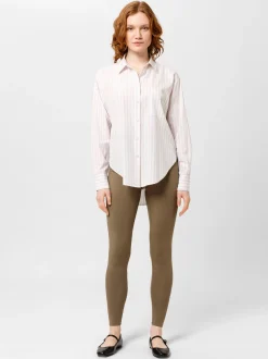 Les Lunes Damen langärmeliges Oversize Shirt in beige