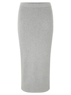 Les Lunes Damen Midirock in grau