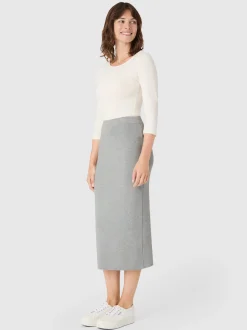 Les Lunes Damen Midirock in grau