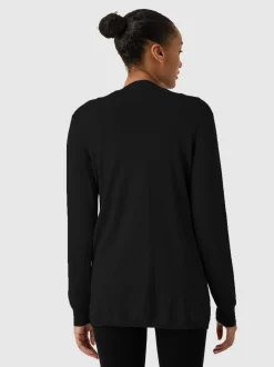 Les Lunes Damen Strickjacke in schwarz - Ärmel: langarm
