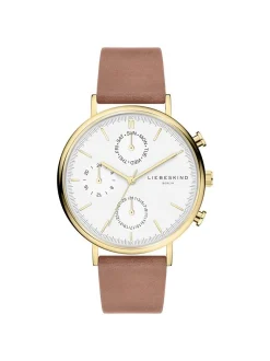 Liebeskind Berlin Damen Armbanduhr - The Blue-Grey Multifunktion in gold