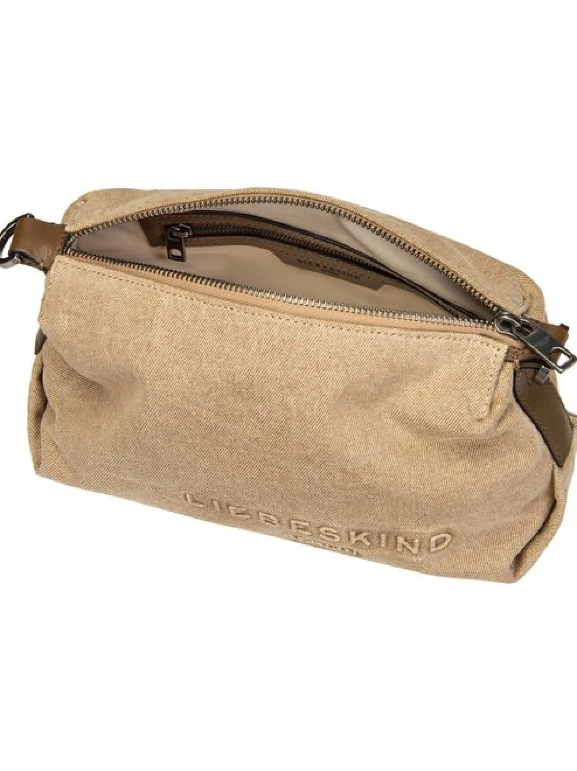 Liebeskind Berlin Damen Bodybag - Elvia Crossbody S Denim in beige
