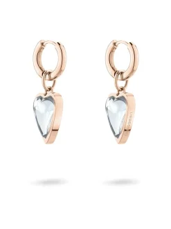 Liebeskind Berlin Damen Creolen - Glass Heart in roségold