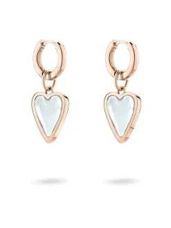 Liebeskind Berlin Damen Creolen - Glass Heart in roségold