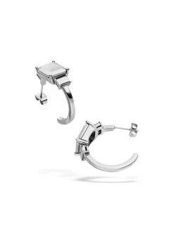 Liebeskind Berlin Damen Creolen - Steel Diamond in silber