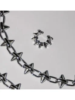 Liebeskind Berlin Damen Ear Cuff - Spikes in silber