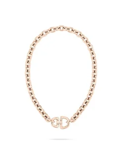 Liebeskind Berlin Damen Halskette - The D-Link Statement in roségold