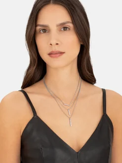 Liebeskind Berlin Damen Halskette - Layer Me in silber