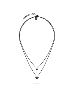Liebeskind Berlin Damen Halskette - Layered Love in schwarz