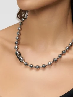 Liebeskind Berlin Damen Halskette - Steel Ball in silber