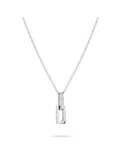 Liebeskind Berlin Damen Halskette - The Festive Mini Link Sparkle in silber