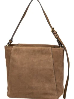 Liebeskind Berlin Damen Handtasche - Chudy Hobo M Hydro Suede in camel