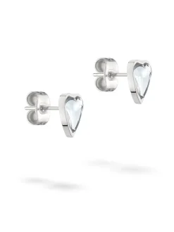 Liebeskind Berlin Damen Ohrstecker - Glass Heart in silber