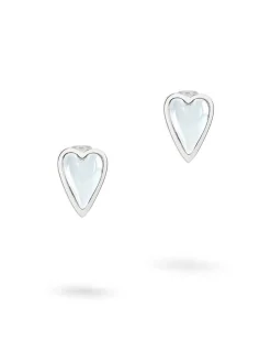 Liebeskind Berlin Damen Ohrstecker - Glass Heart in silber