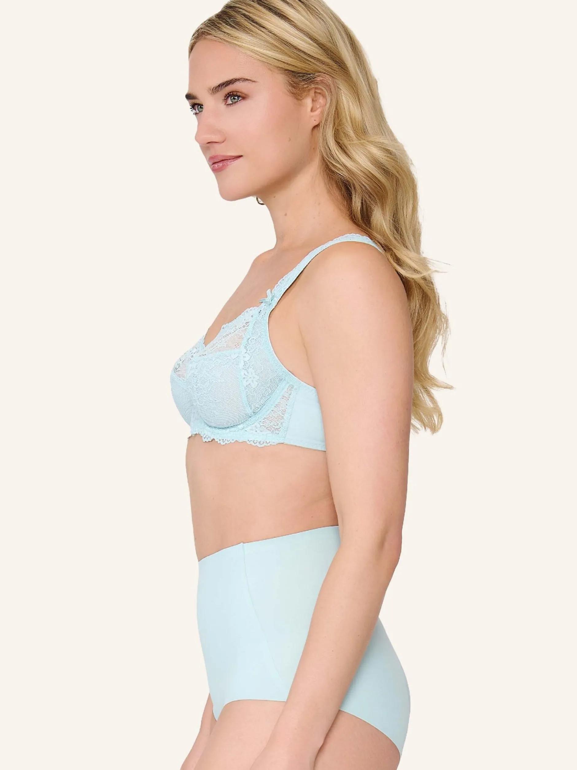 LingaDore Damen 2er-Pack Taillenslips DAILY in hellblau