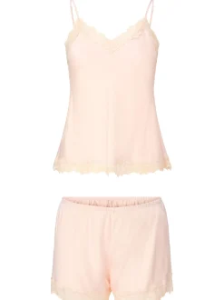 LingaDore Damen satin top & short DAILY in orange
