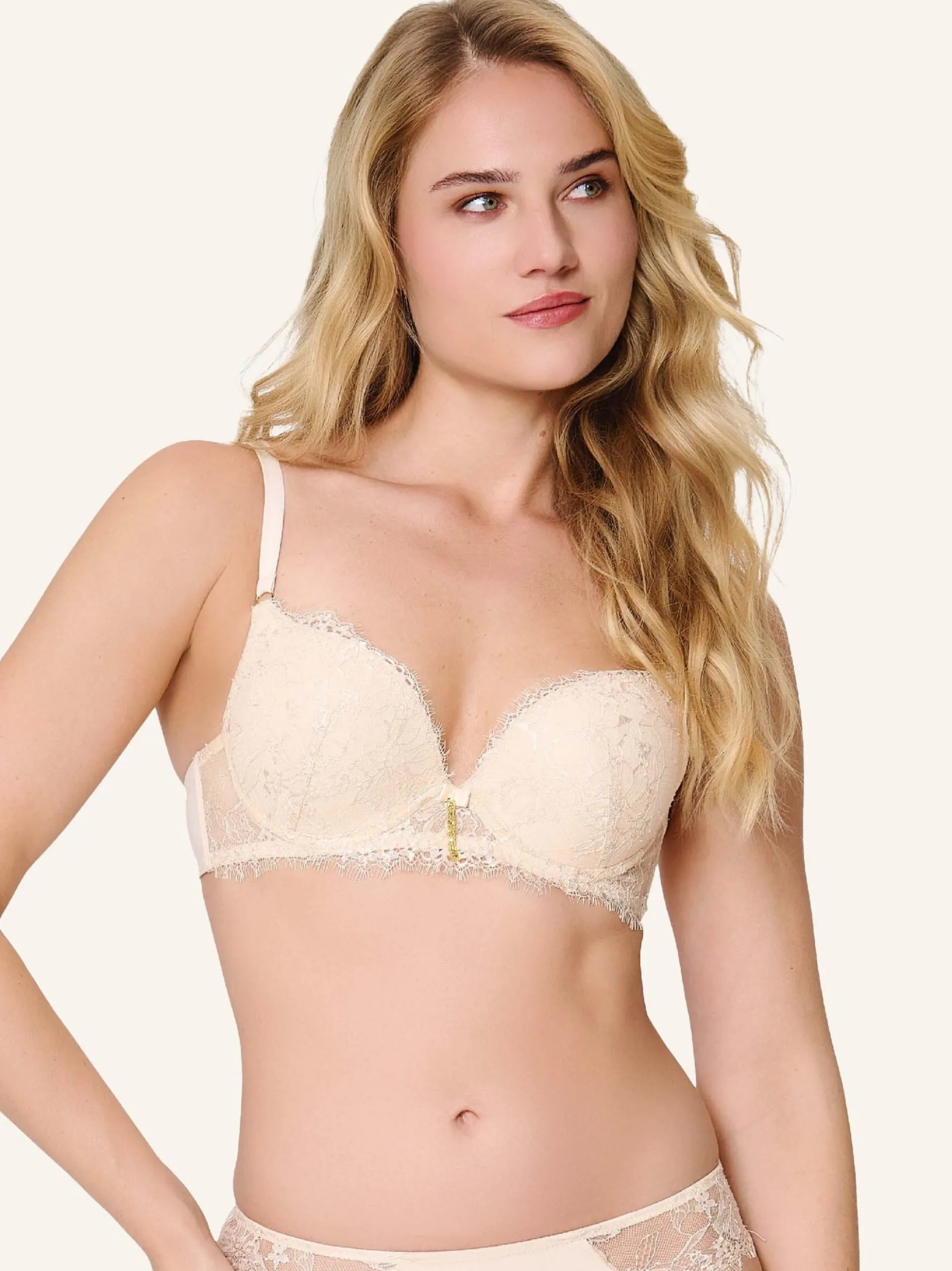 LingaDore Damen up BH Push in beige