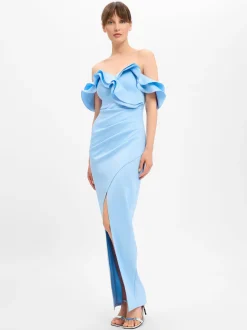 Lipsy Damen Abendkleid in hellblau - Ärmel: ohne Arm