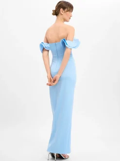 Lipsy Damen Abendkleid in hellblau - Ärmel: ohne Arm