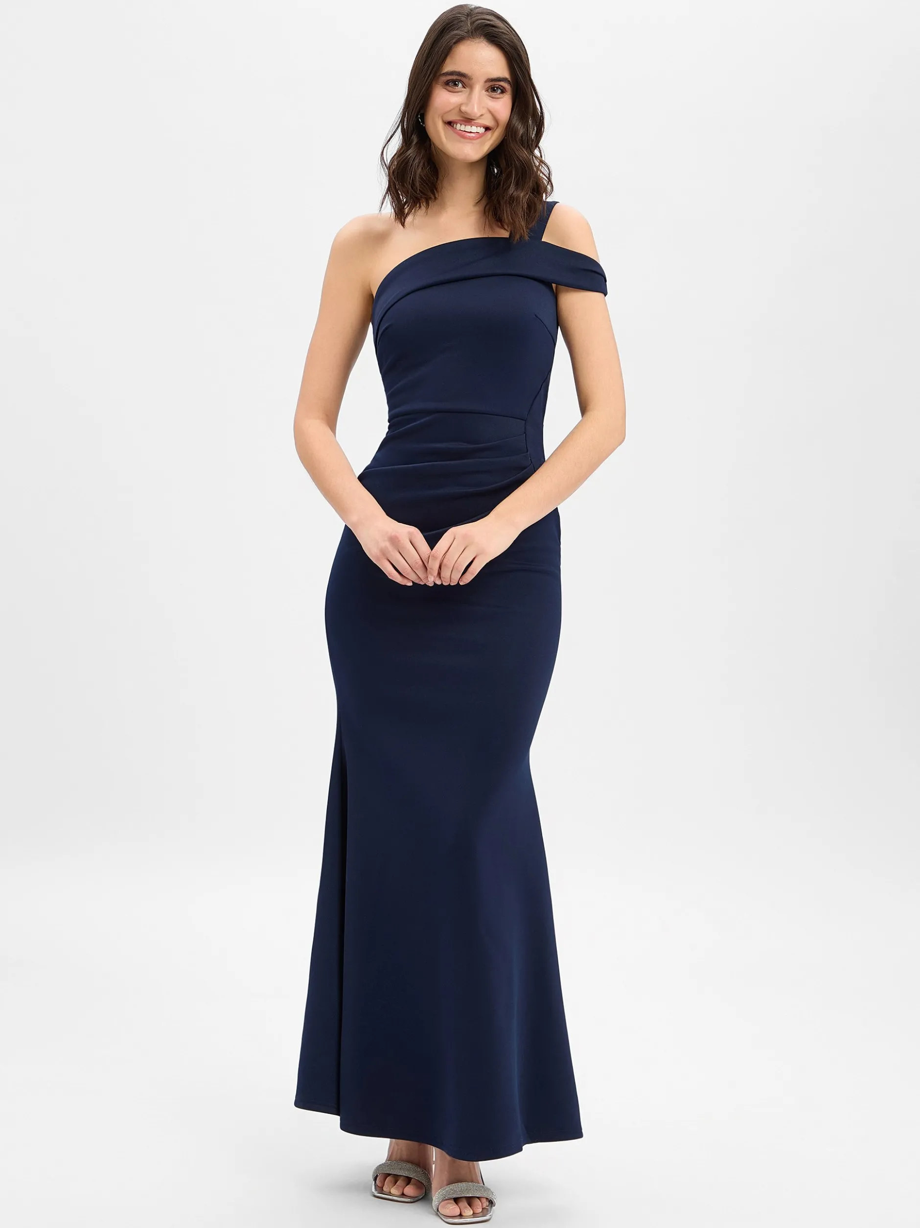 Lipsy Damen Abendkleid in marine - Ärmel: ohne Arm