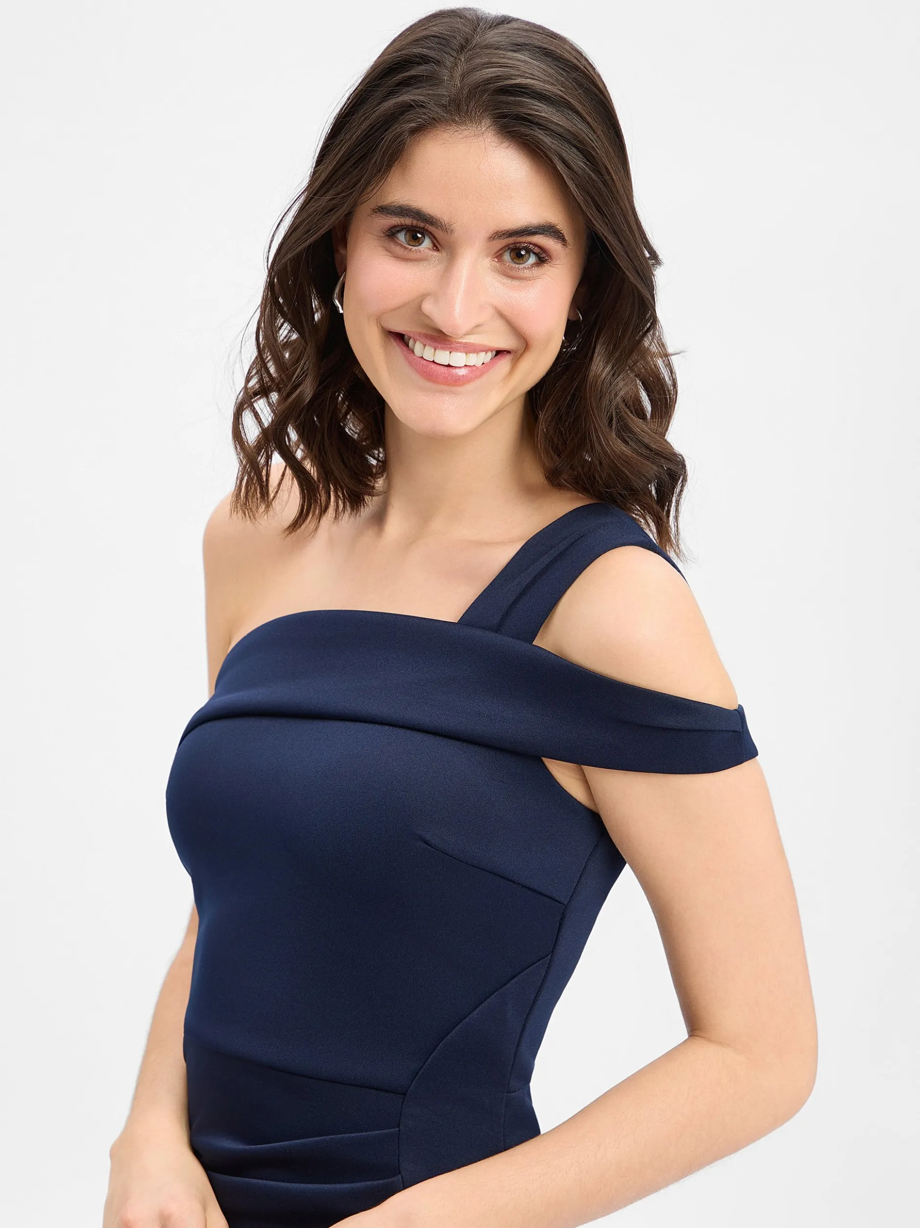Lipsy Damen Abendkleid in marine - Ärmel: ohne Arm
