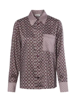 Liu Jo Collection Damen Hemdbluse in aubergine
