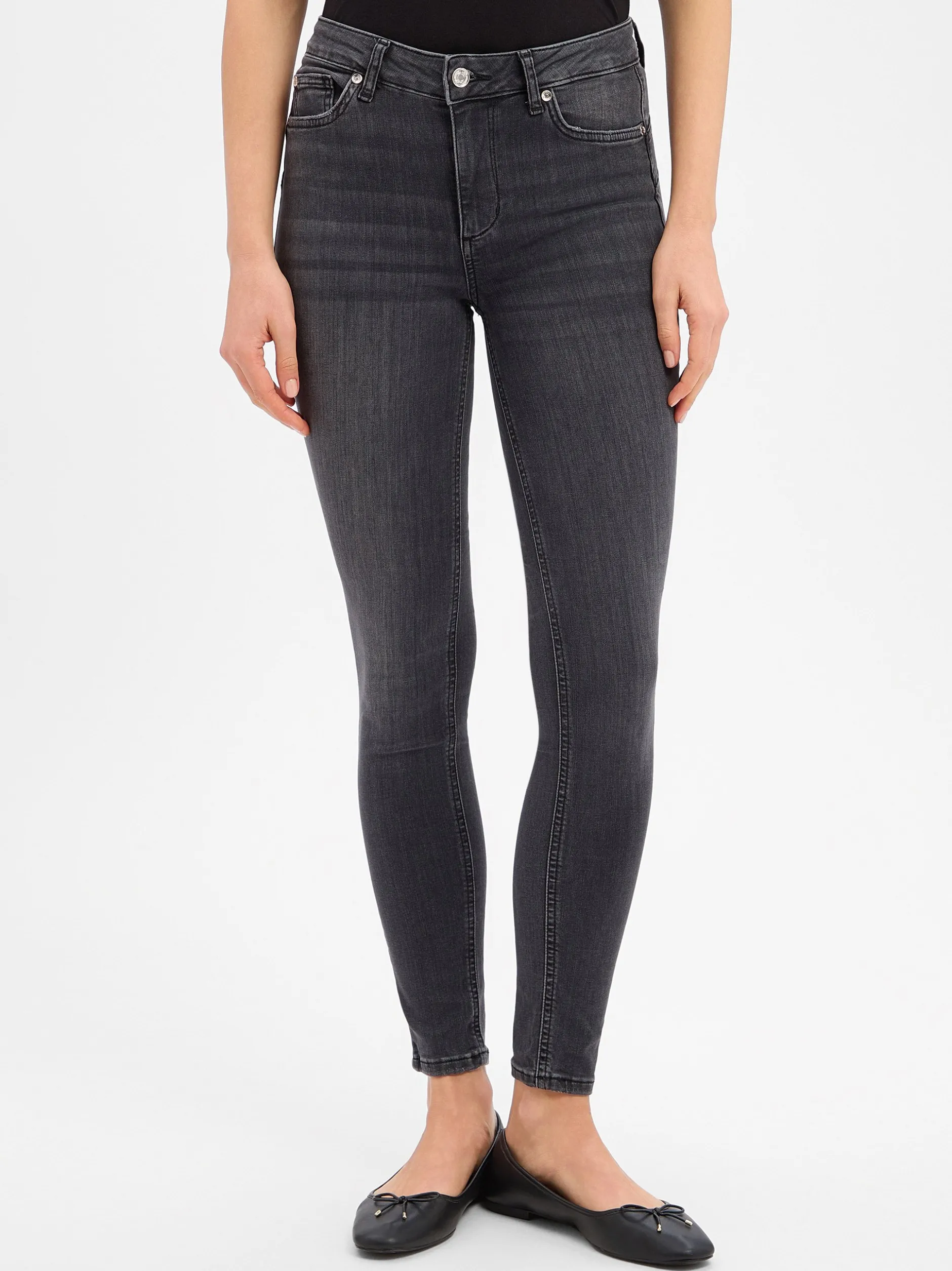 Liu Jo Collection Damen Jeans in anthrazit - Länge: lang
