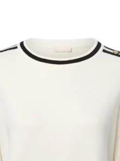Liu Jo Collection Damen Strickpullover - Maglia chiusa in ecru schwarz
