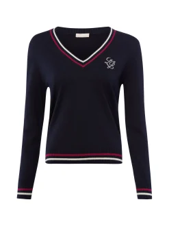 Liu Jo Collection Damen Strickpullover in marine himbeer