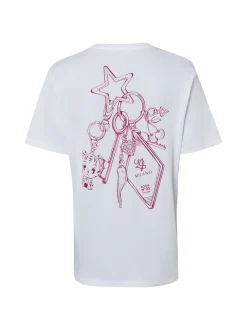 Liu Jo Collection Damen T-Shirt in weiß aubergine