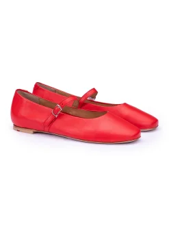 Lloyd Damen Bootsschuhe in rot - 0,5 cm Absatz