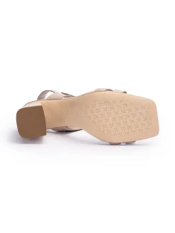 Lloyd Damen Sandale in beige - 7,5 cm Absatz