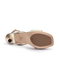 Lloyd Damen Sandale in gold - 9,5 cm Absatz