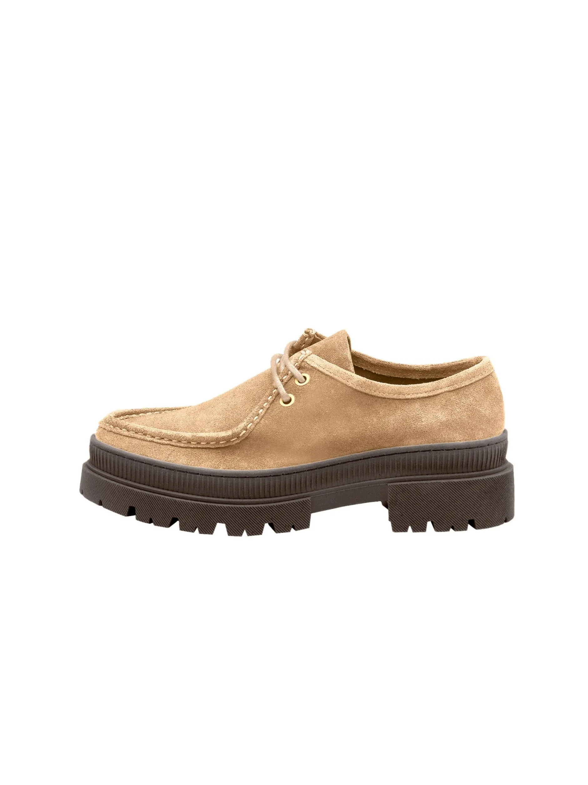 Lloyd Damen Schnürschuh in beige - 0 cm Absatz