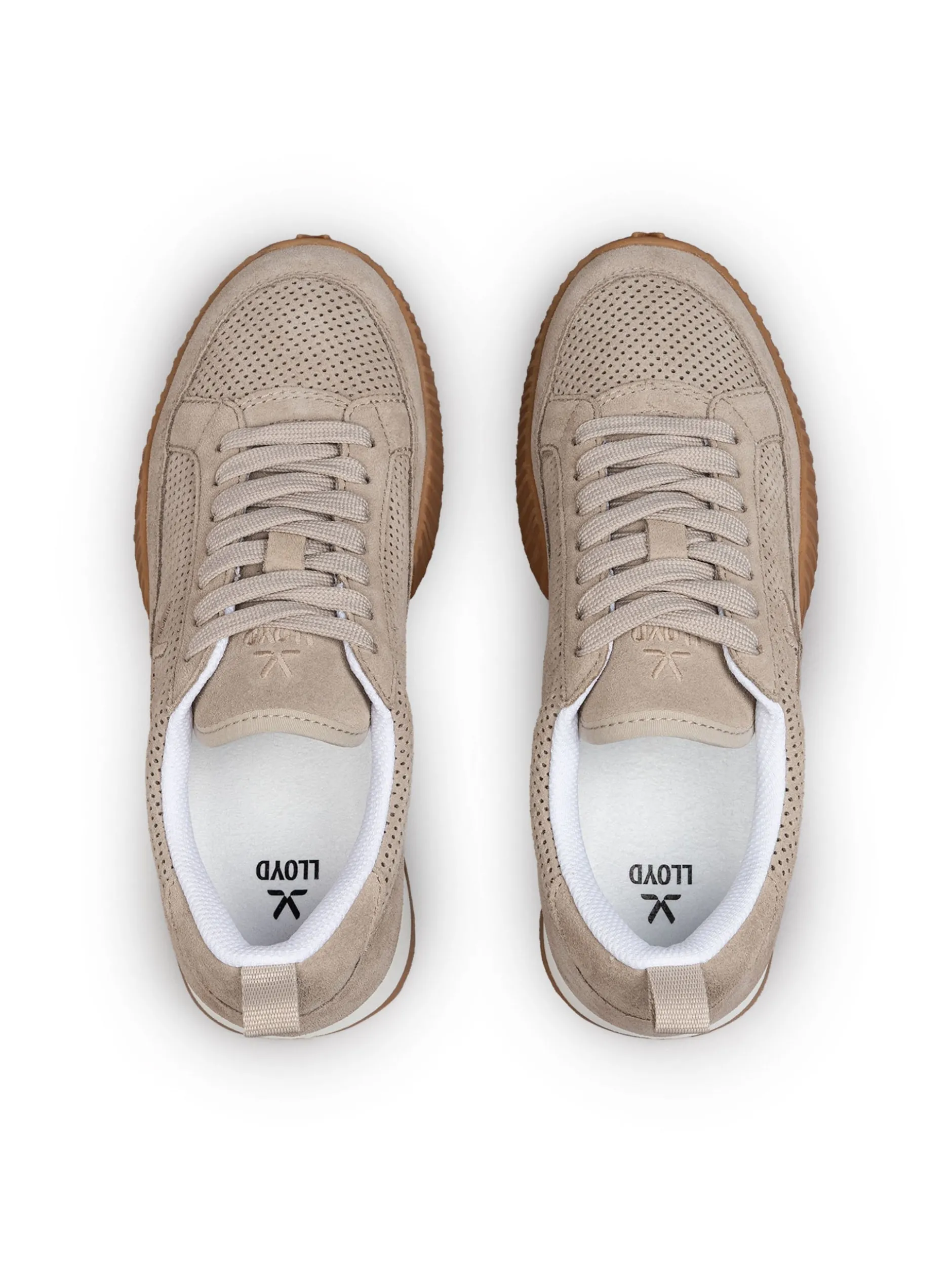 Lloyd Damen Sneaker in beige - 1,0 cm Absatz