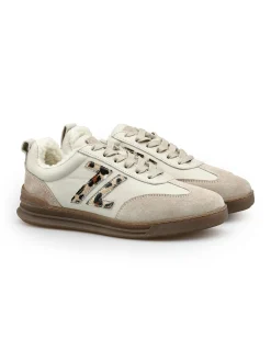 Lloyd Damen Sneaker in beige - 0 cm Absatz