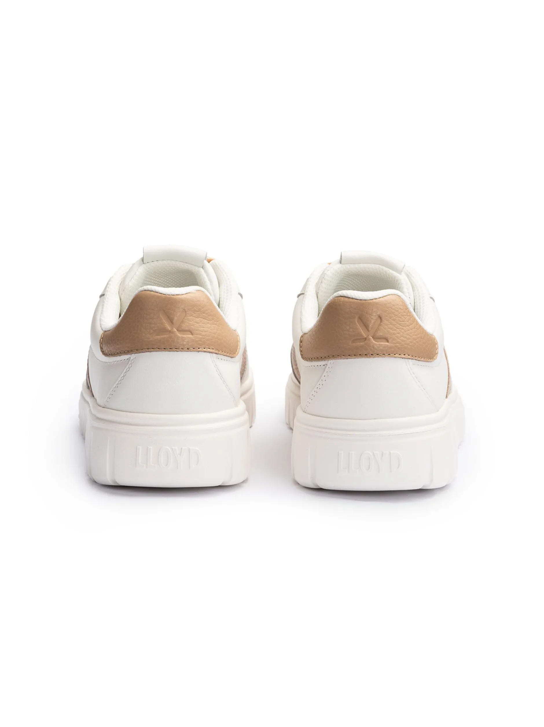 Lloyd Damen Sneaker in beige weiß - 1,5 cm Absatz