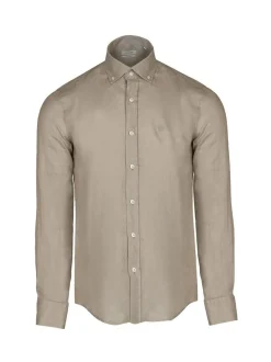 Lufian Herren Hemd PİTAYA in beige - Ärmel: langarm