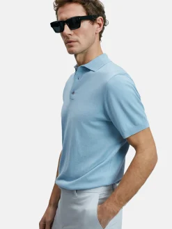 Lufian Herren Poloshirt - DEREK in blau - Ärmel: kurzarm