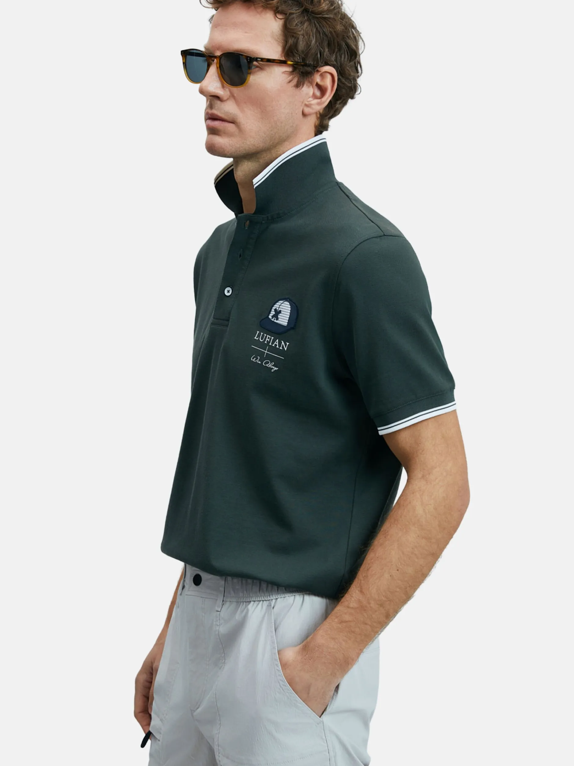 Lufian Herren Poloshirt - SANDOR in khaki