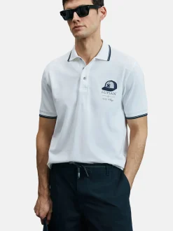 Lufian Herren Poloshirt - SANDOR in weiß