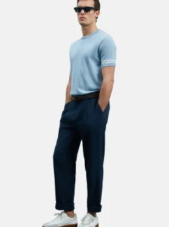 Lufian Herren Shirt - ROBERT in blau - Ärmel: kurzarm