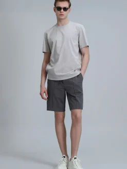 Lufian Herren Shorts - Chris in grau - Länge: knielang