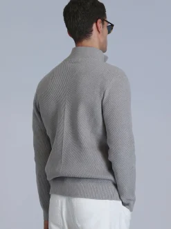 Lufian Herren Strickjacke - Road in grau