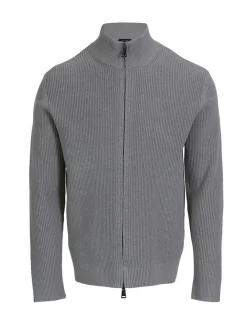 Lufian Herren Strickjacke - Road in grau