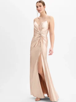 Luxuar Fashion Damen Abendkleid in gold - Länge: lang