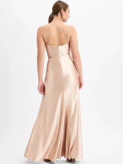 Luxuar Fashion Damen Abendkleid in gold - Länge: lang