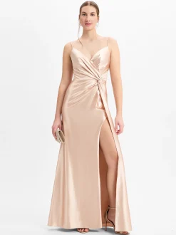Luxuar Fashion Damen Abendkleid in gold - Länge: lang