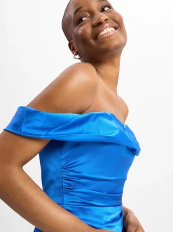 Luxuar Fashion Damen Abendkleid in blau - Ärmel: langarm