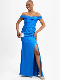 Luxuar Fashion Damen Abendkleid in blau - Ärmel: langarm